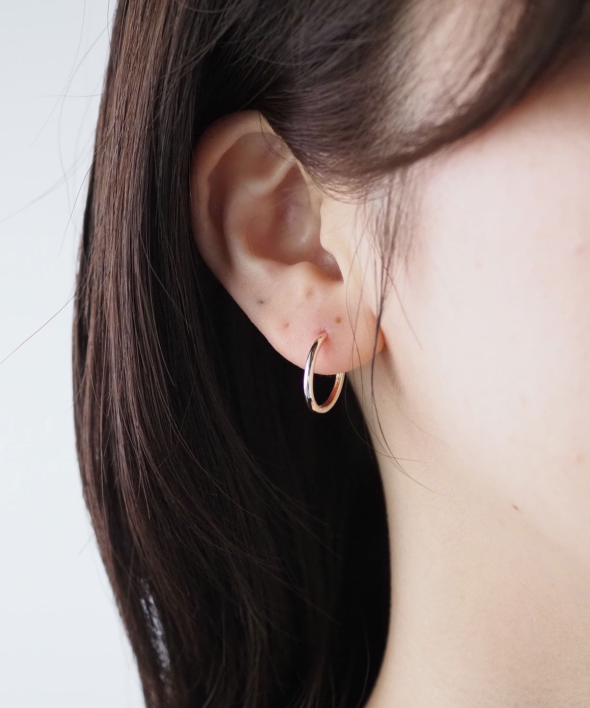 21mmシンプルスリムフープステンレスポストピアス