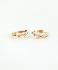 クロスキュービックフープステンレスポストピアス