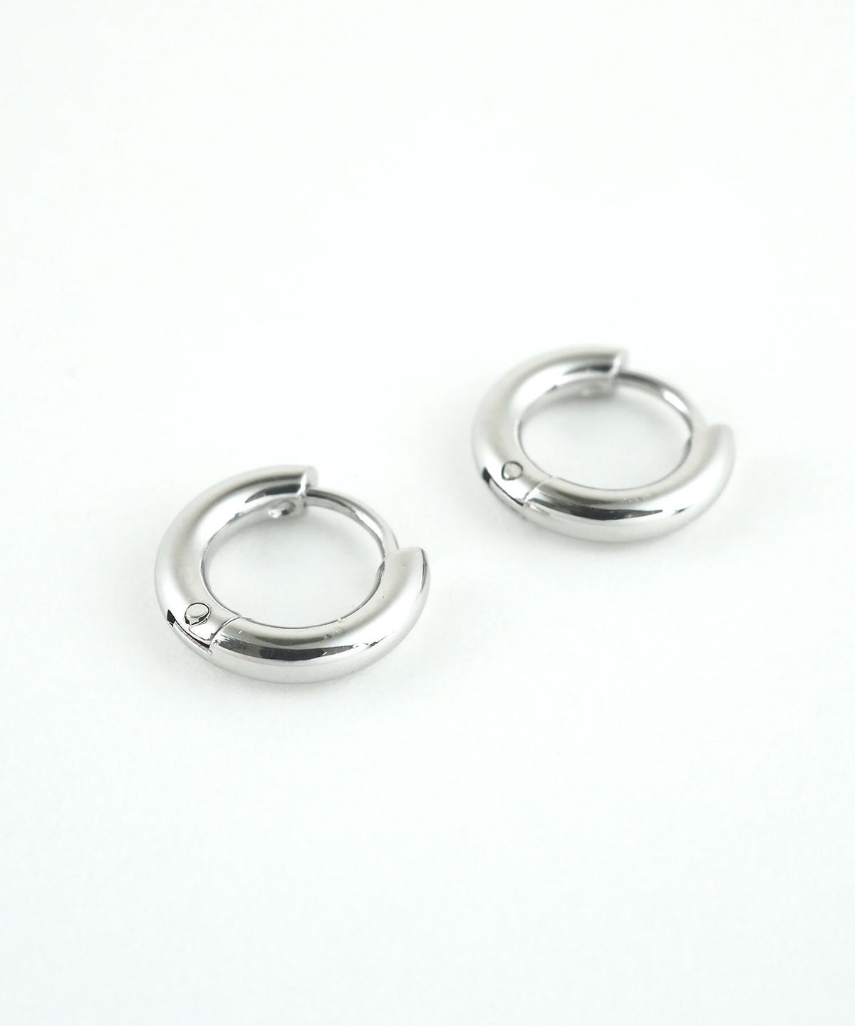 10mmシンプルステンレスフープワンタッチピアス