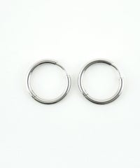 18mmシンプルステンレスフープワンタッチピアス