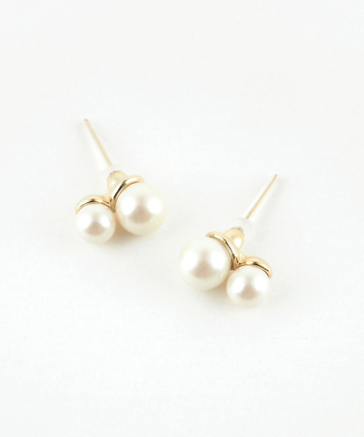 ツインパール樹脂コーティングポストピアス【ISS】