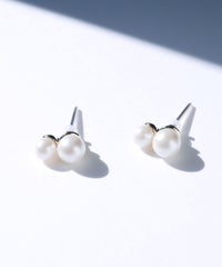 ツインパール樹脂コーティングポストピアス【ISS】