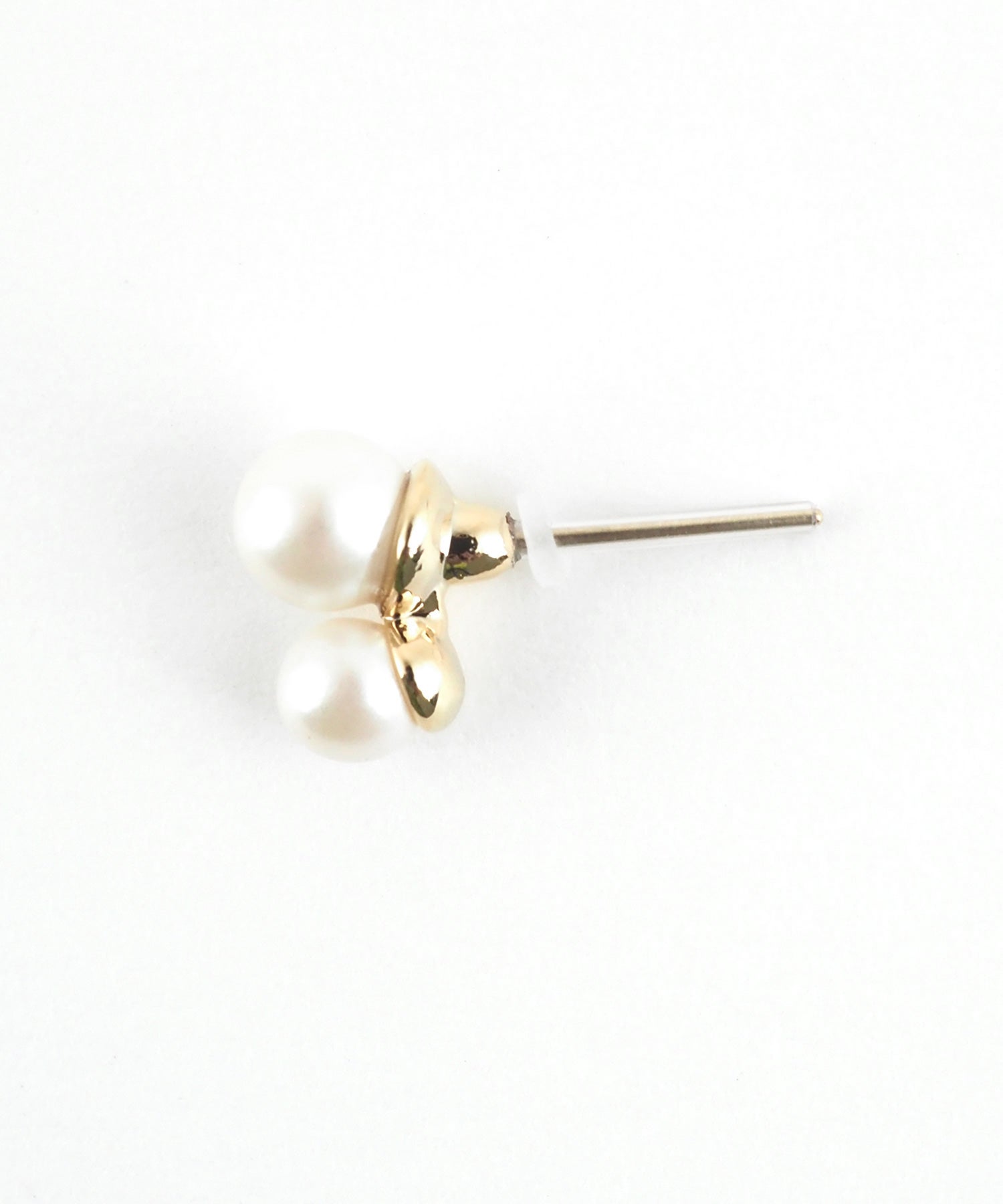 ツインパール樹脂コーティングポストピアス【ISS】