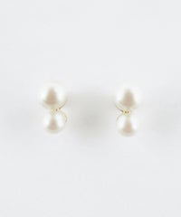 ツインパール樹脂コーティングポストピアス【ISS】