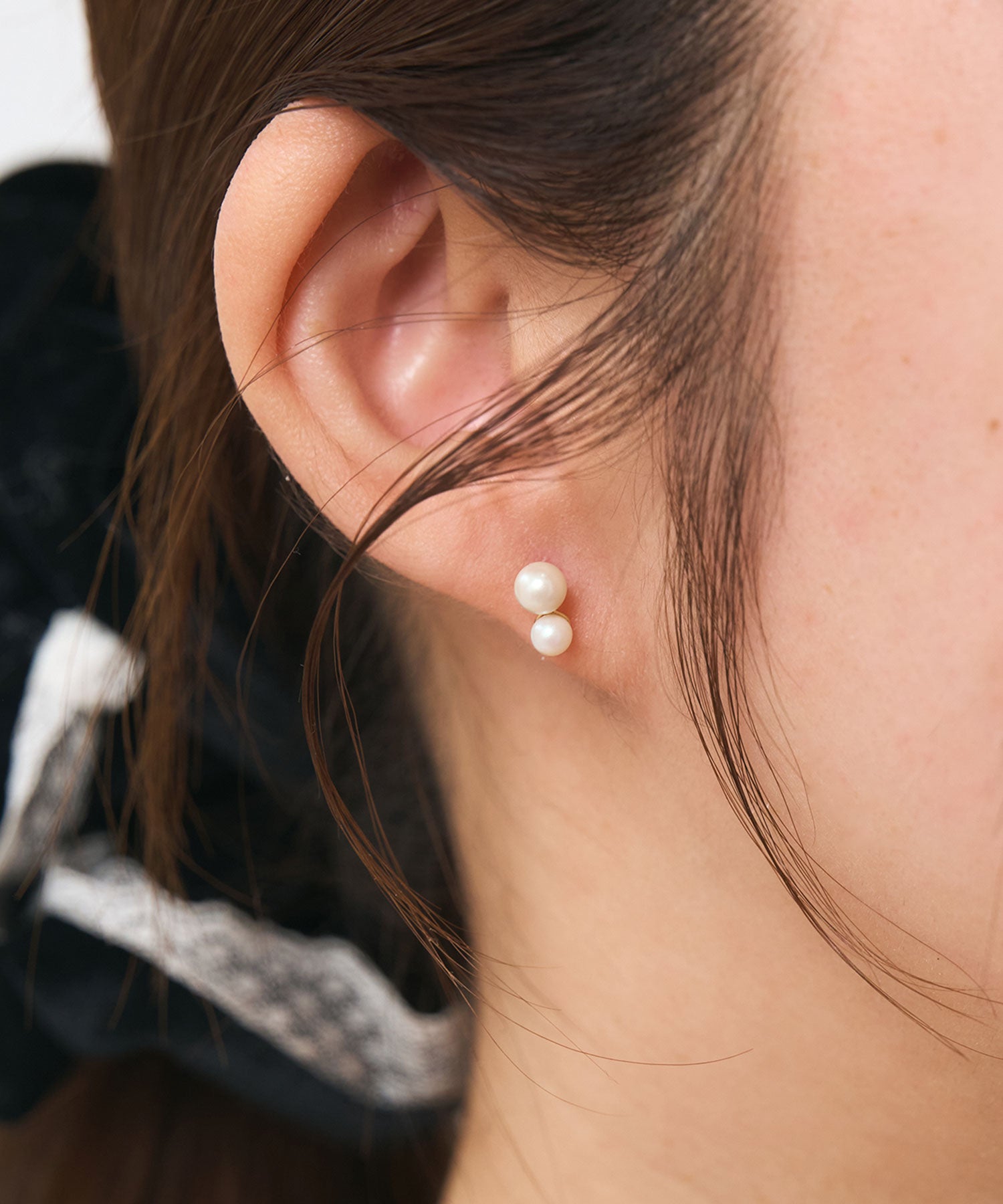 ツインパール樹脂コーティングポストピアス【ISS】