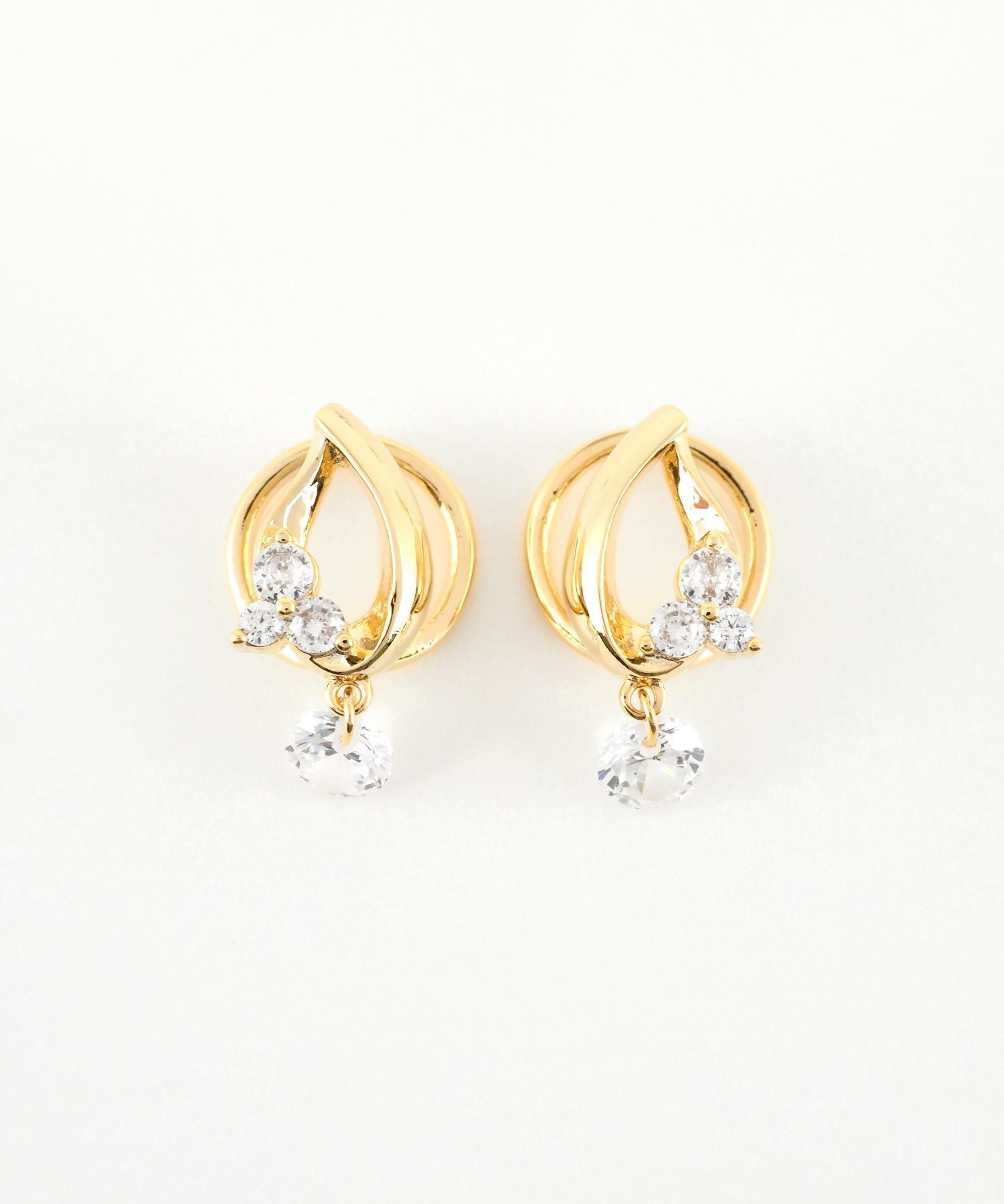 ピュアドロップラウンドメタルイヤリング