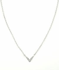 [SV925]Vモチーフメレダイヤモンドプチペンダント