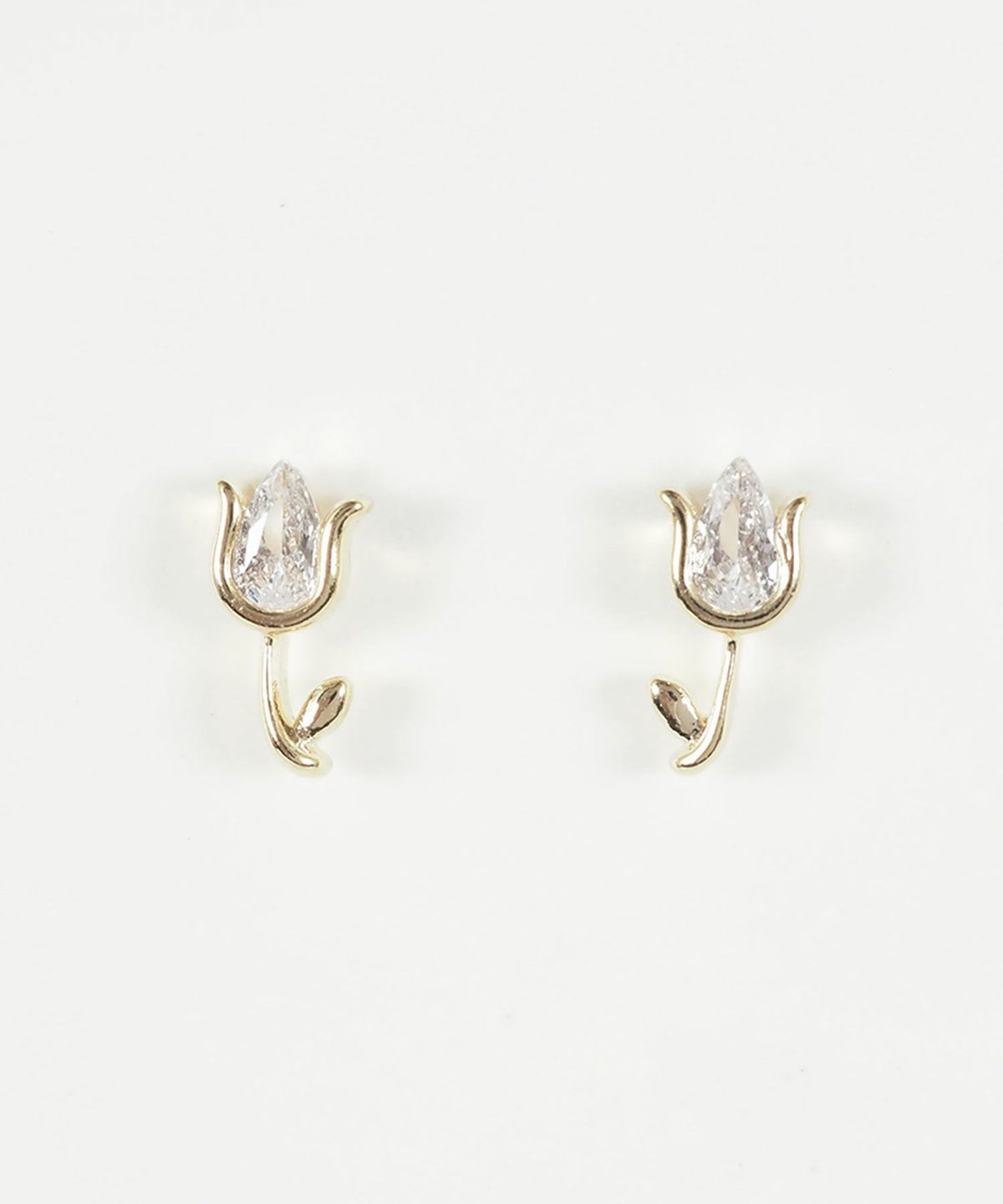 キュービックチューリップピアス