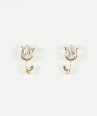 キュービックチューリップピアス