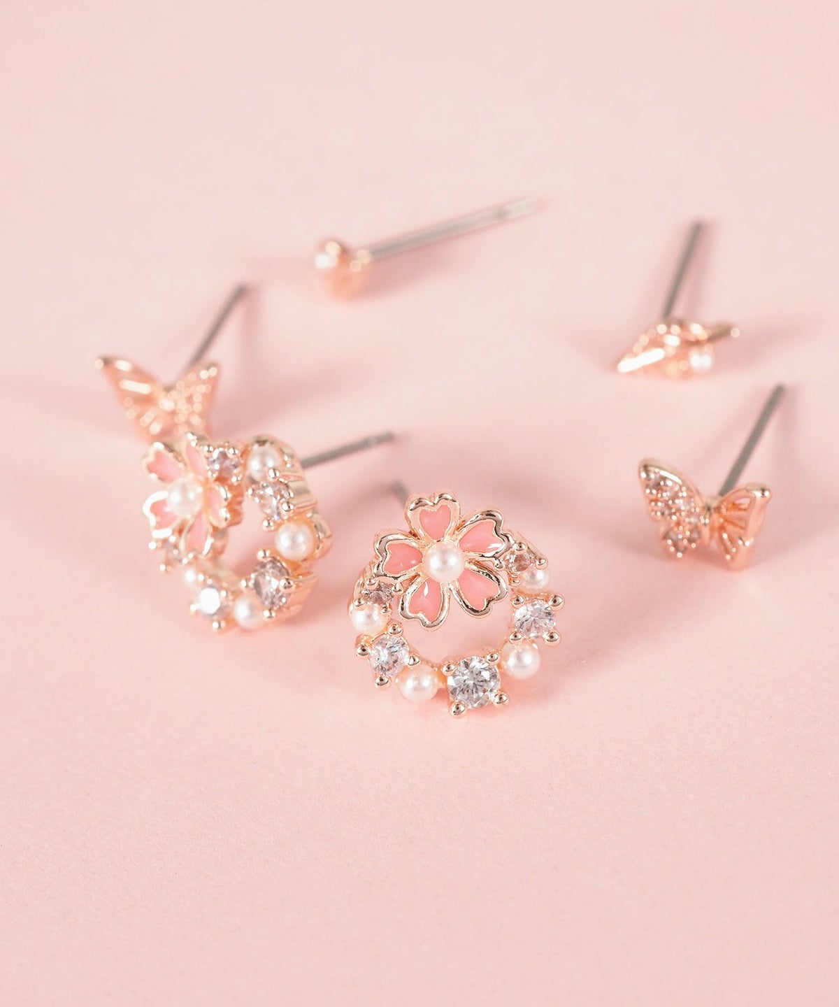 SAKURAリースセットピアス