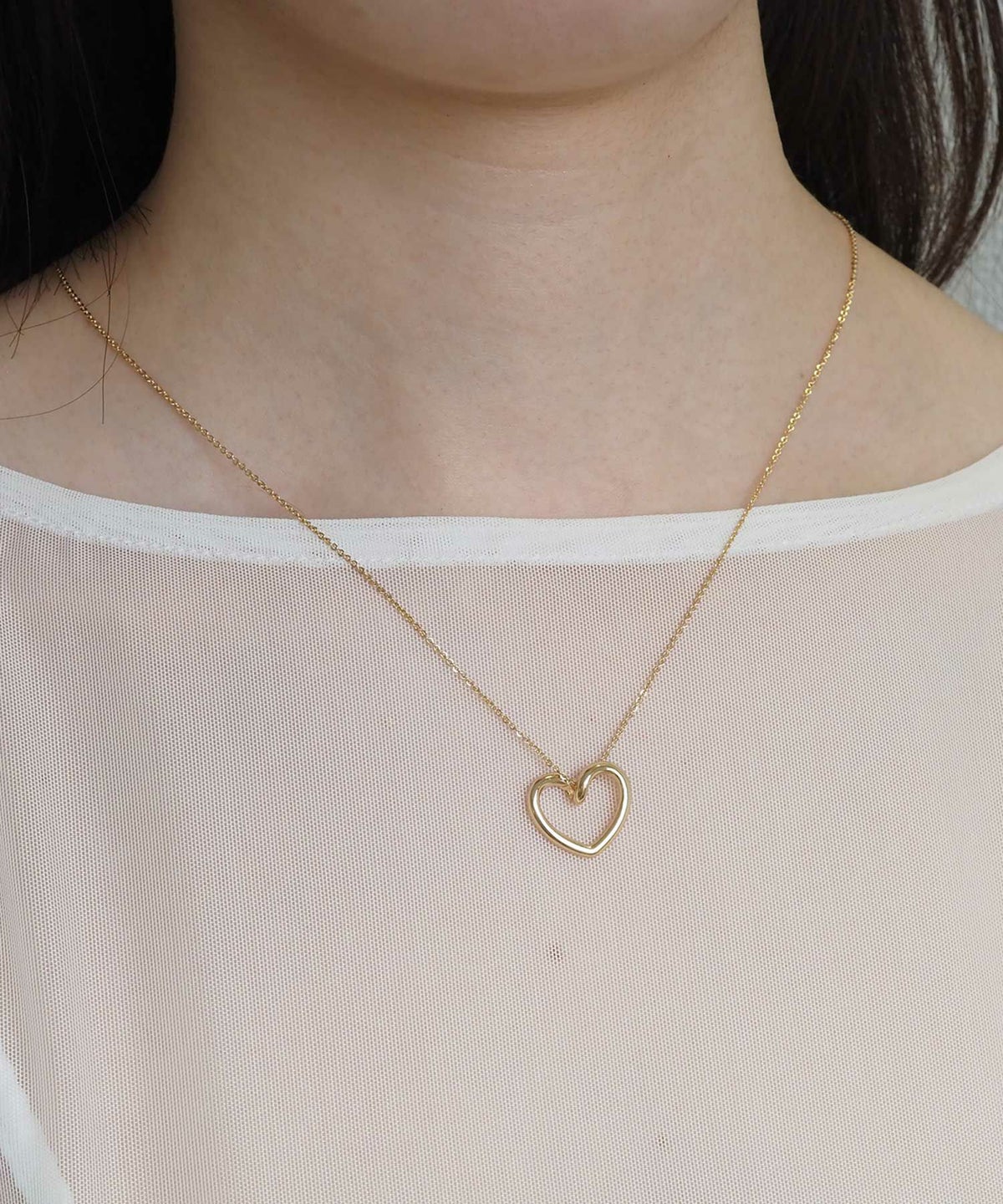 ハートフレームマグネットネックレス