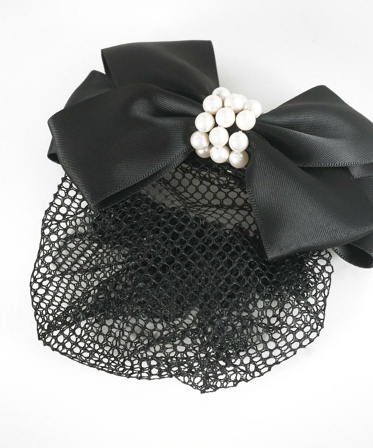 ネット付パールリボンバレッタ