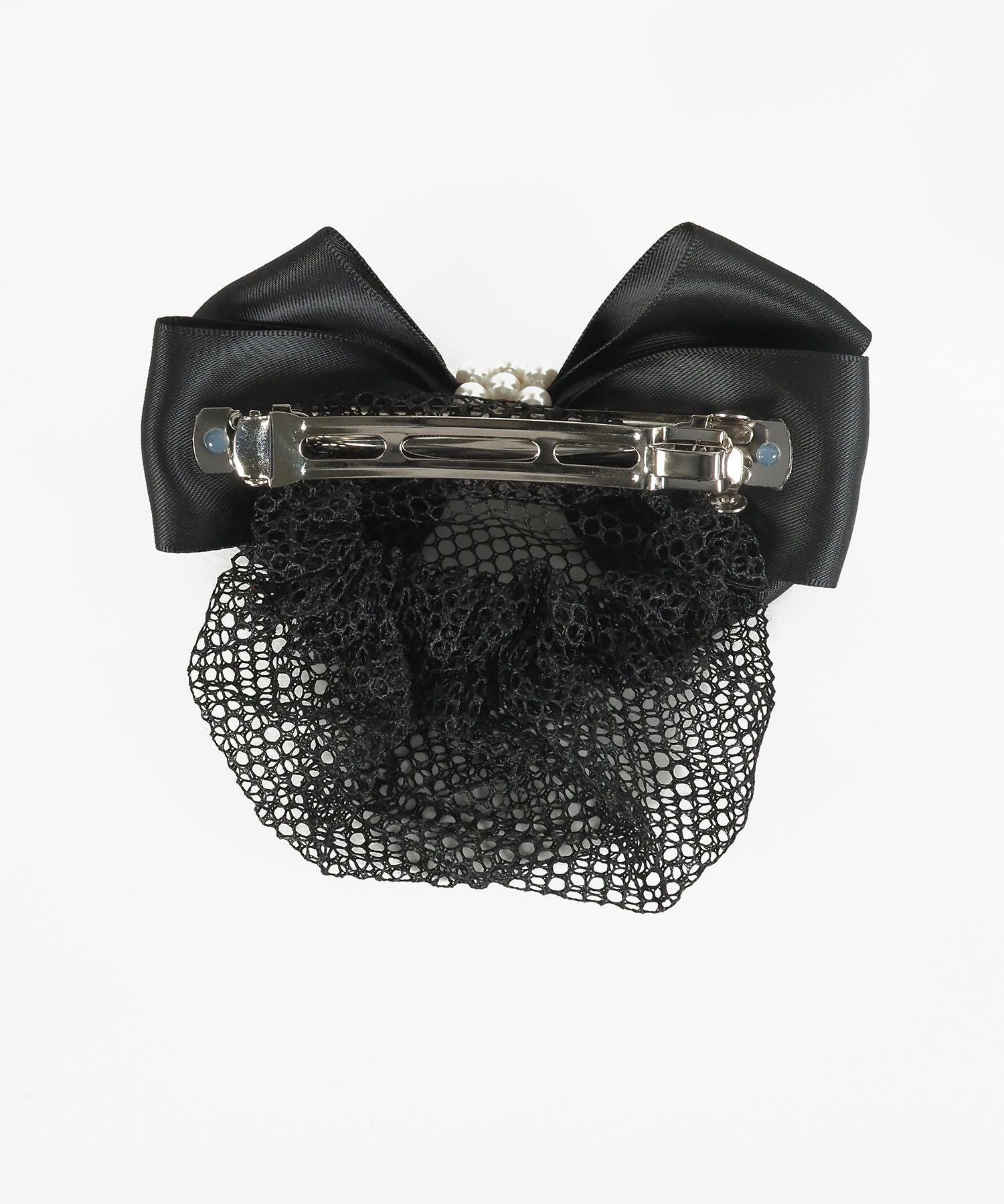 ネット付パールリボンバレッタ