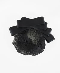 レースネット付クロスリボンバレッタ