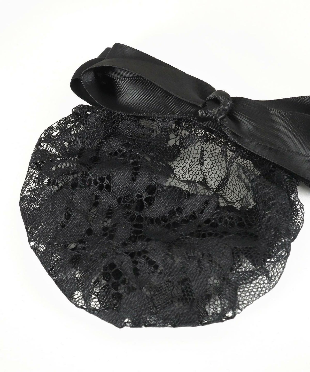 レースネット付リボンバレッタ