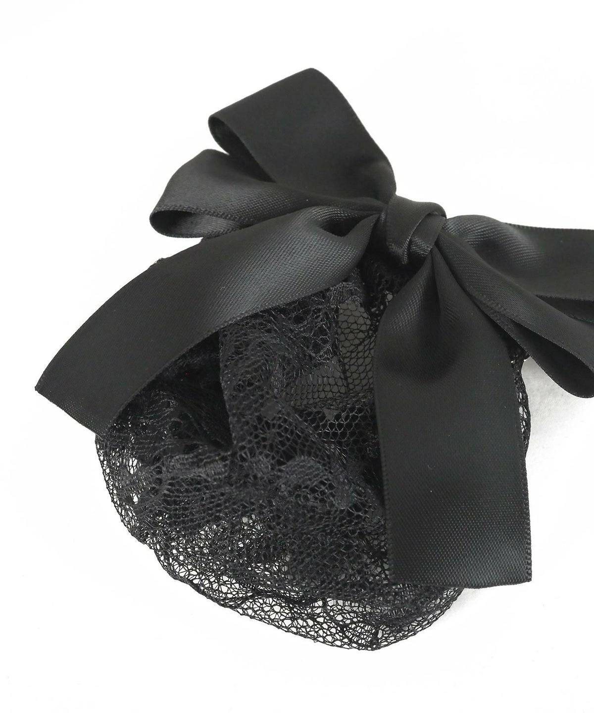 レースネット付テールリボンバレッタ