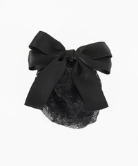 レースネット付テールリボンバレッタ