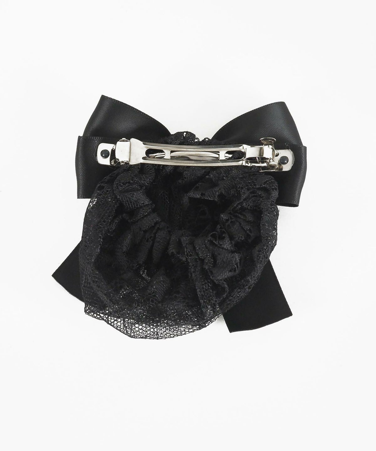 レースネット付テールリボンバレッタ