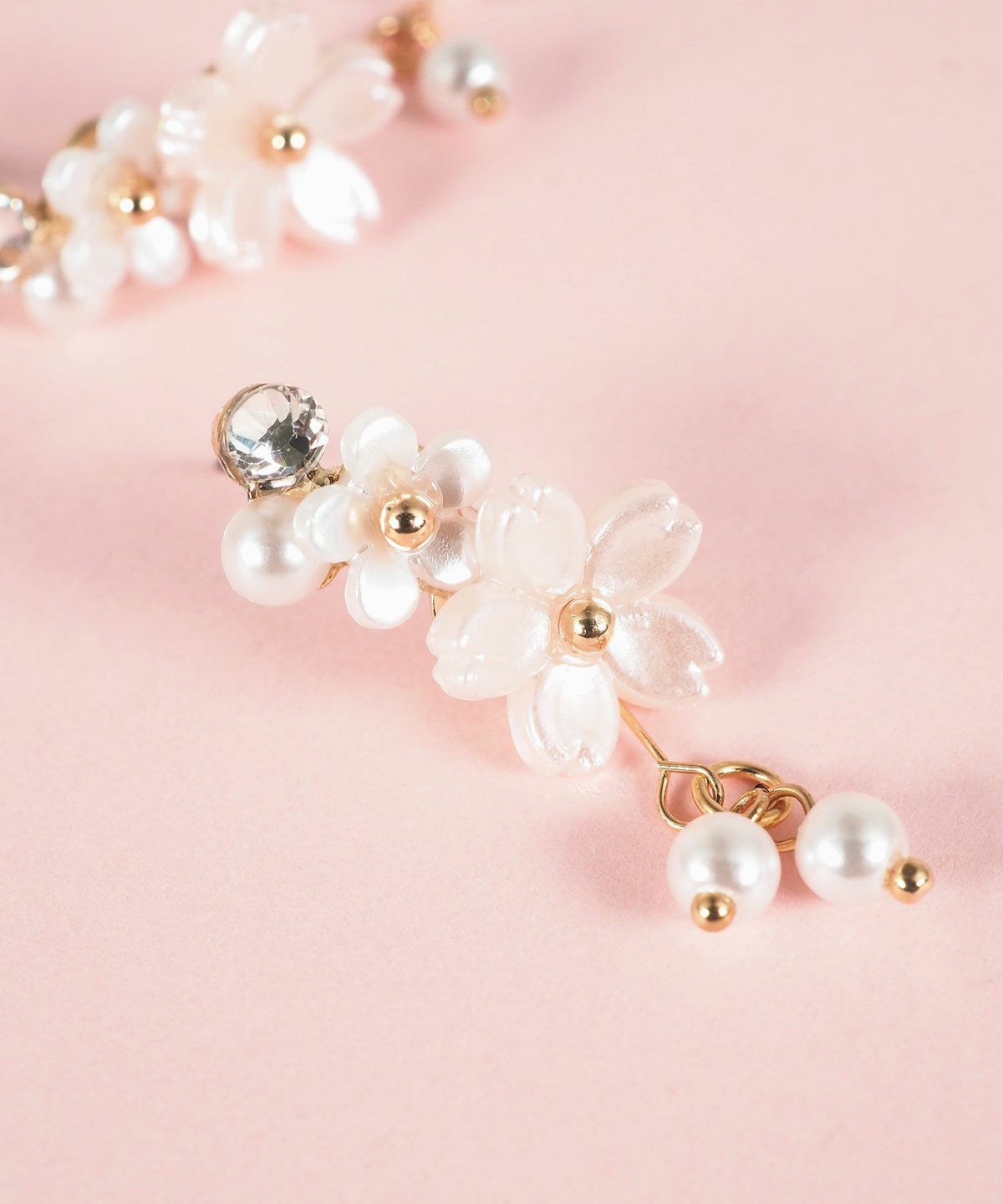 SAKURAパールチタンポストピアス