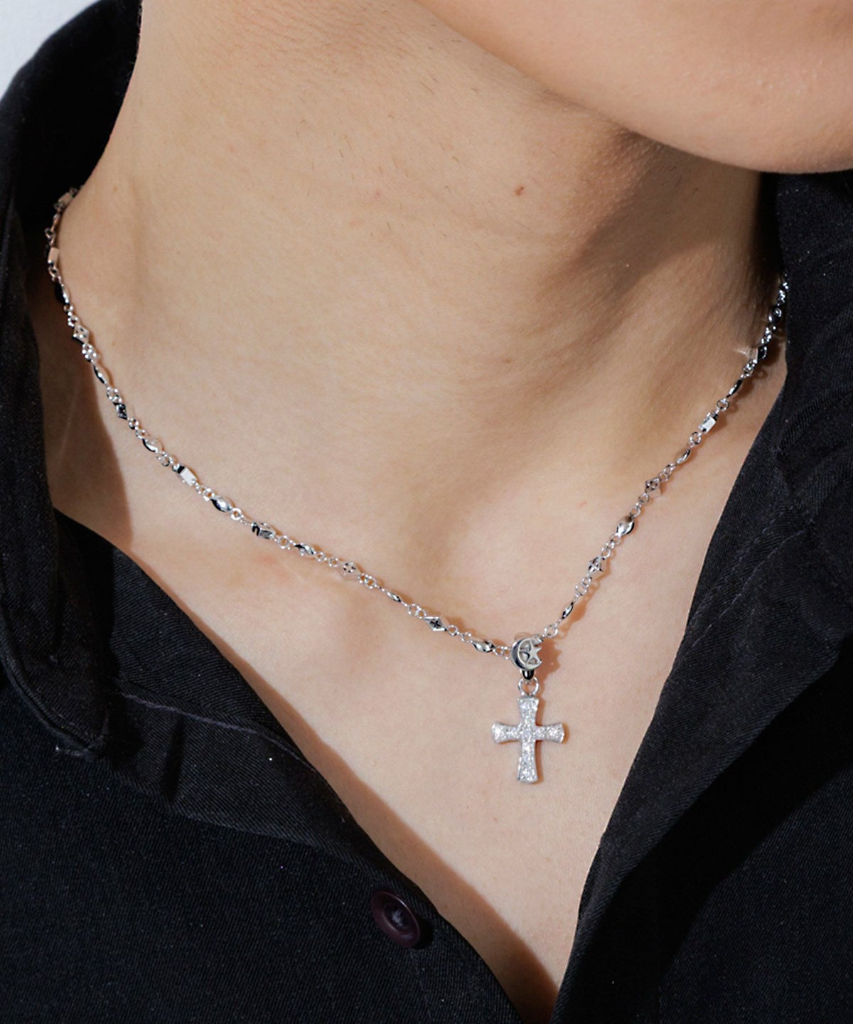 CRUZクロスペンダントトップ【Crescent Luna】