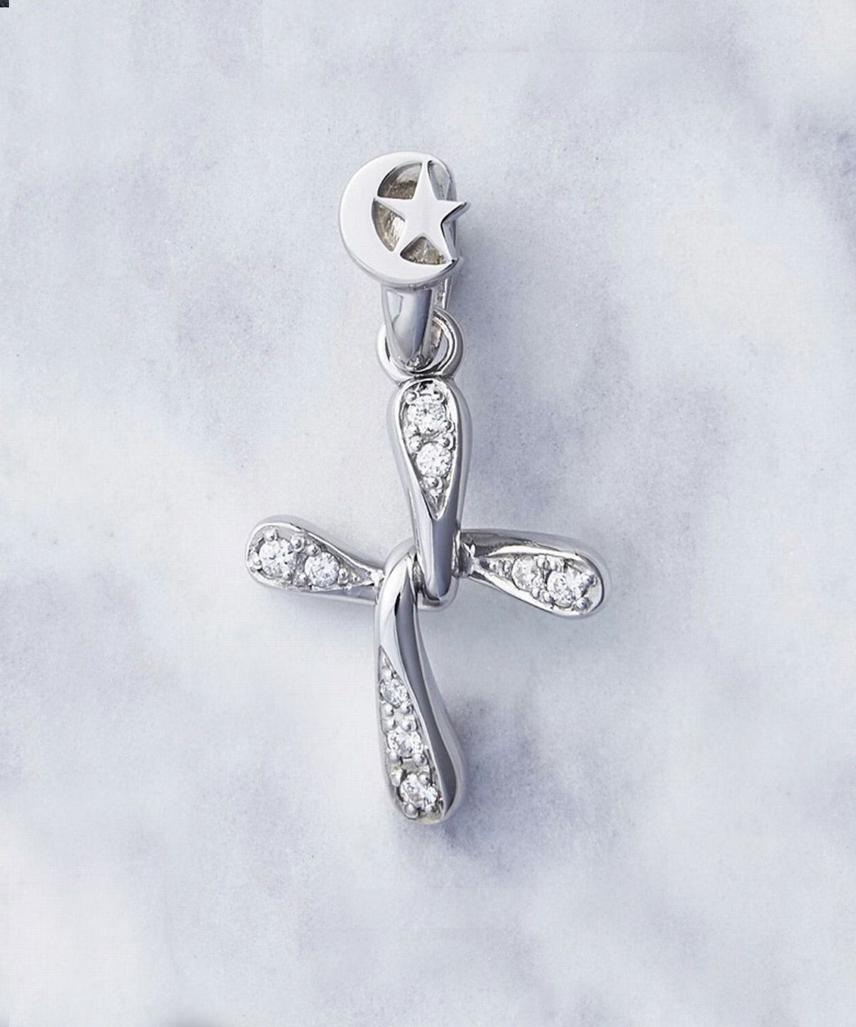 DESEOクロスペンダントトップ【Crescent Luna】