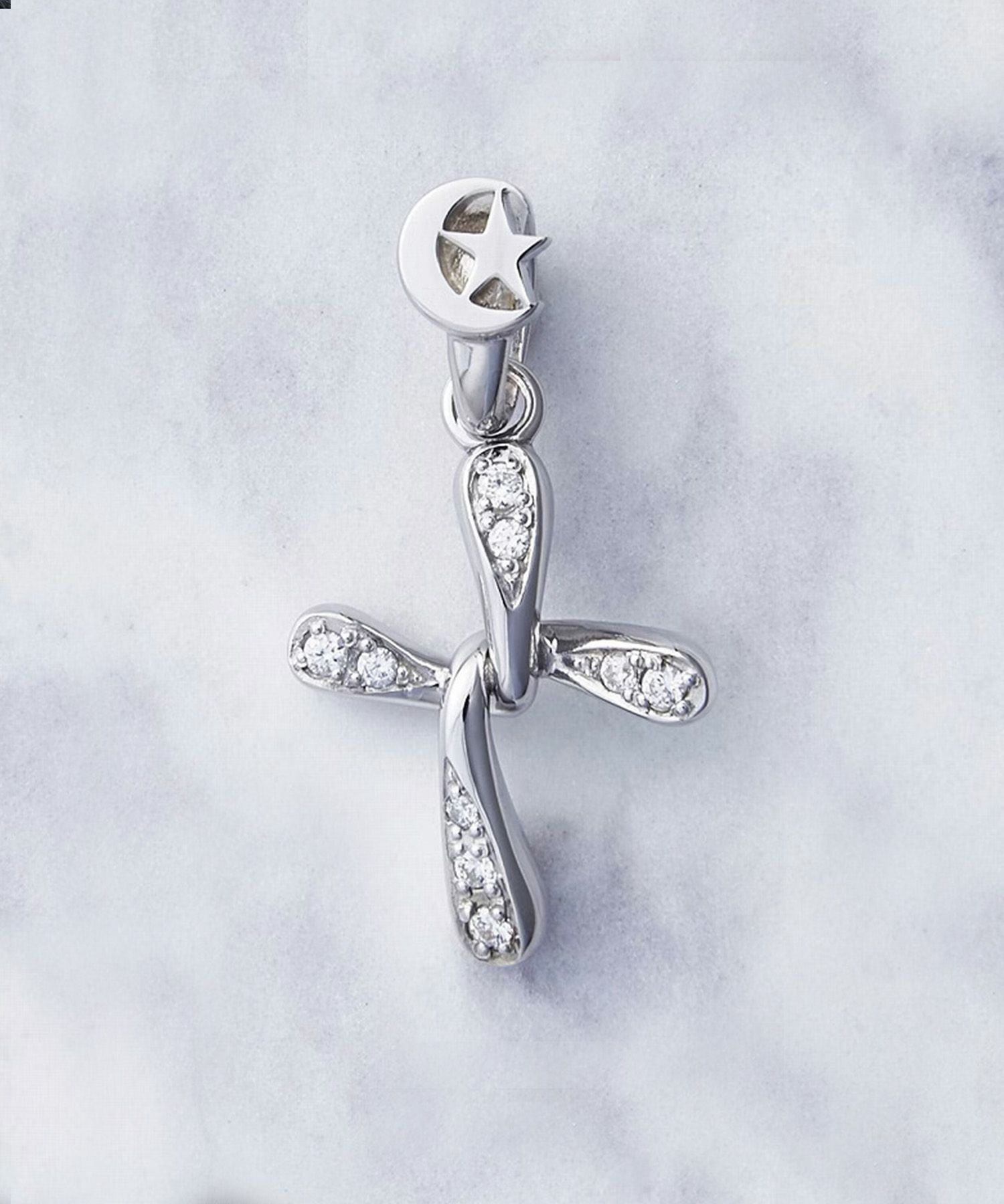 DESEOクロスペンダントトップ【Crescent Luna】