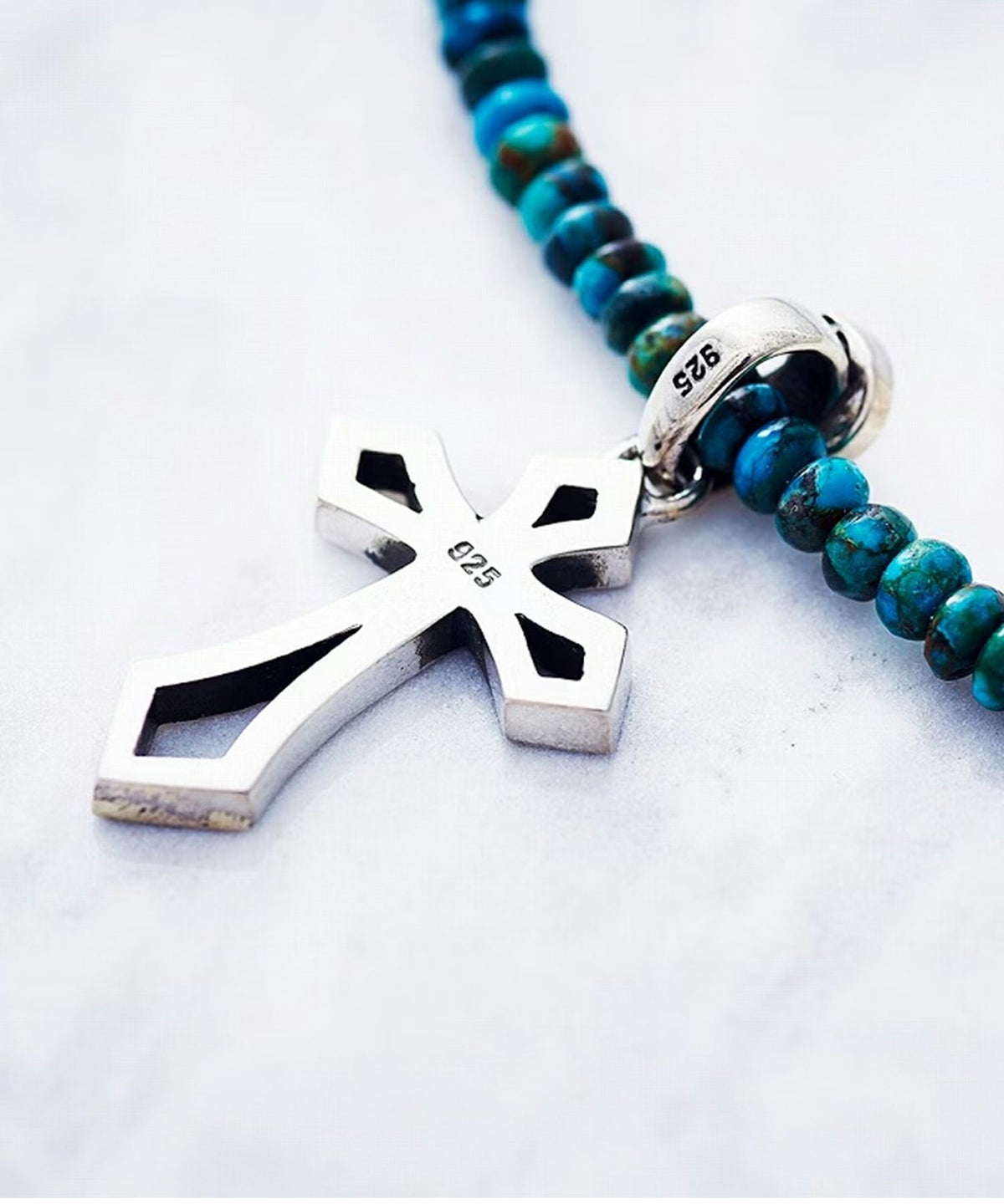 EL MARターコイズクロスネックレス【Crescent Luna】