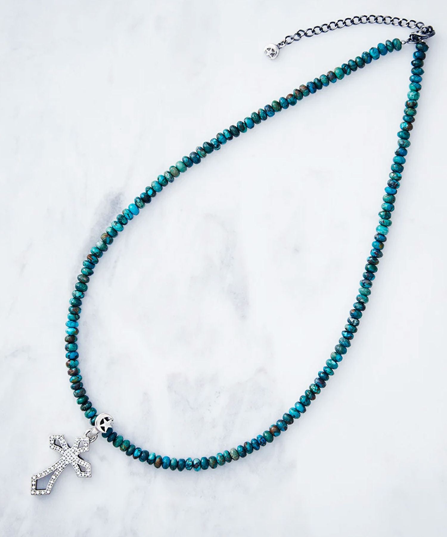 EL MARターコイズクロスネックレス【Crescent Luna】