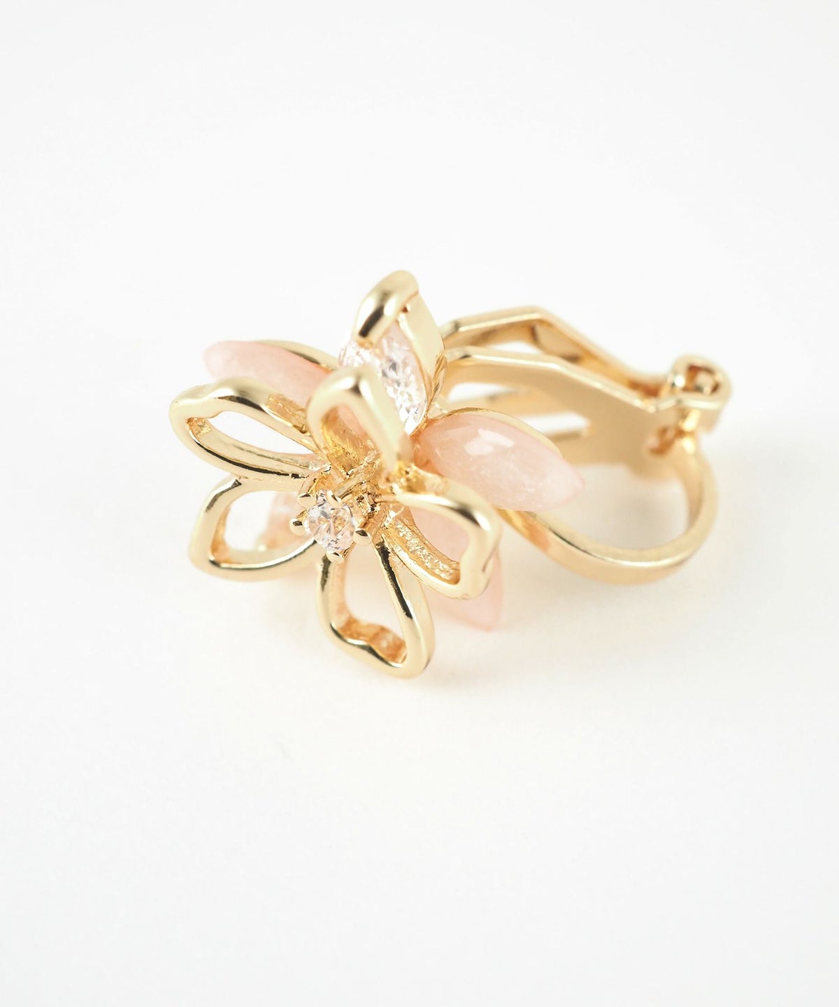 ダブルレイヤーフラワーイヤリング