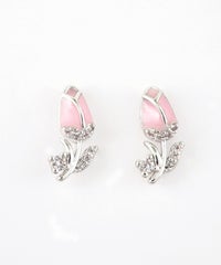 チューリップジルコニアステンレスポストピアス