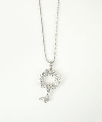 バタフライリースジルコニアネックレス