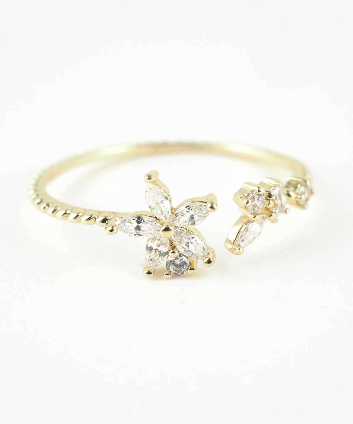 フラワージルコニアオープンリング