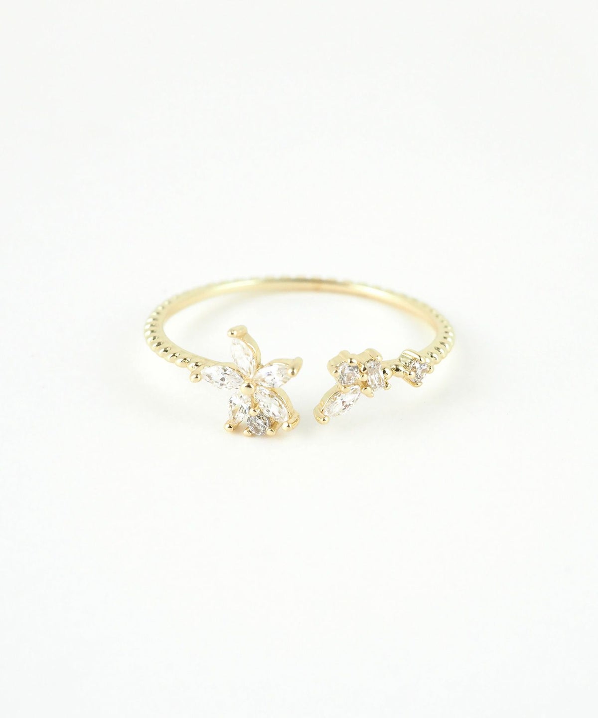 フラワージルコニアオープンリング