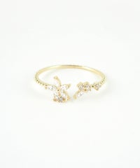 フラワージルコニアオープンリング