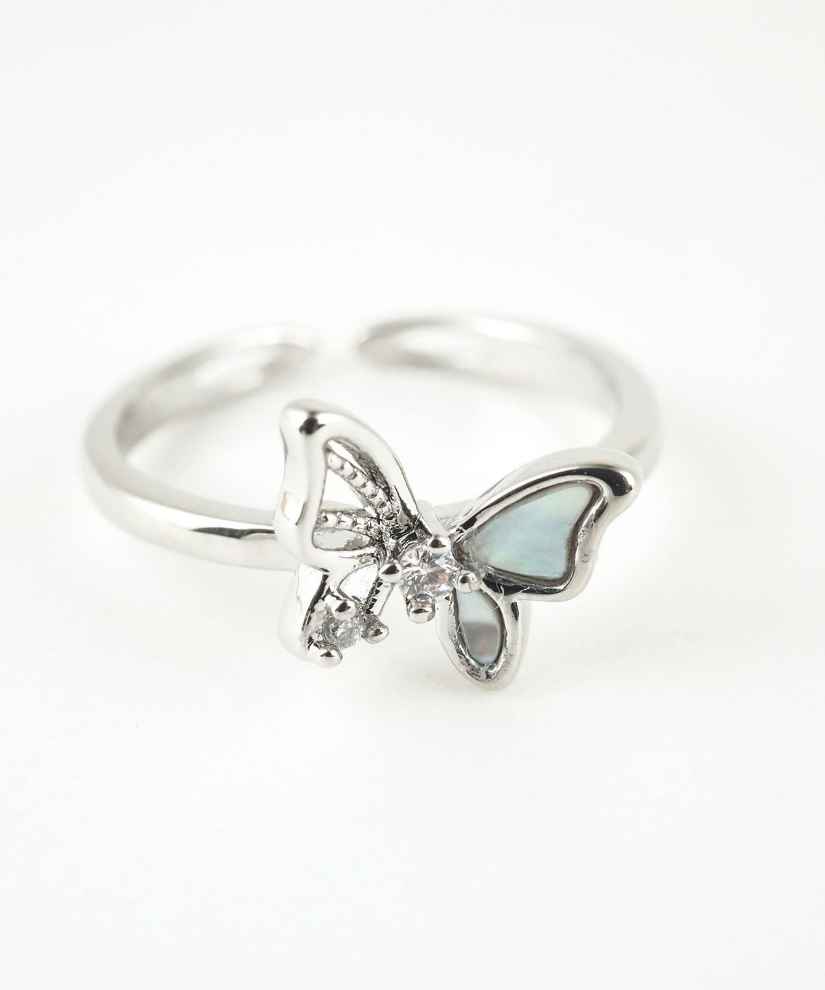 バタフライビジューオープンリング