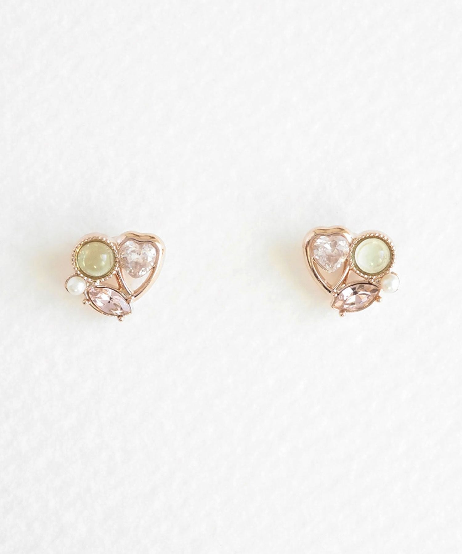 ナチュラルストーンチェリーブロッサムグロウチタンポストピアス【MUK Dreamy stone】