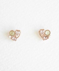 ナチュラルストーンチェリーブロッサムグロウチタンポストピアス【MUK Dreamy stone】