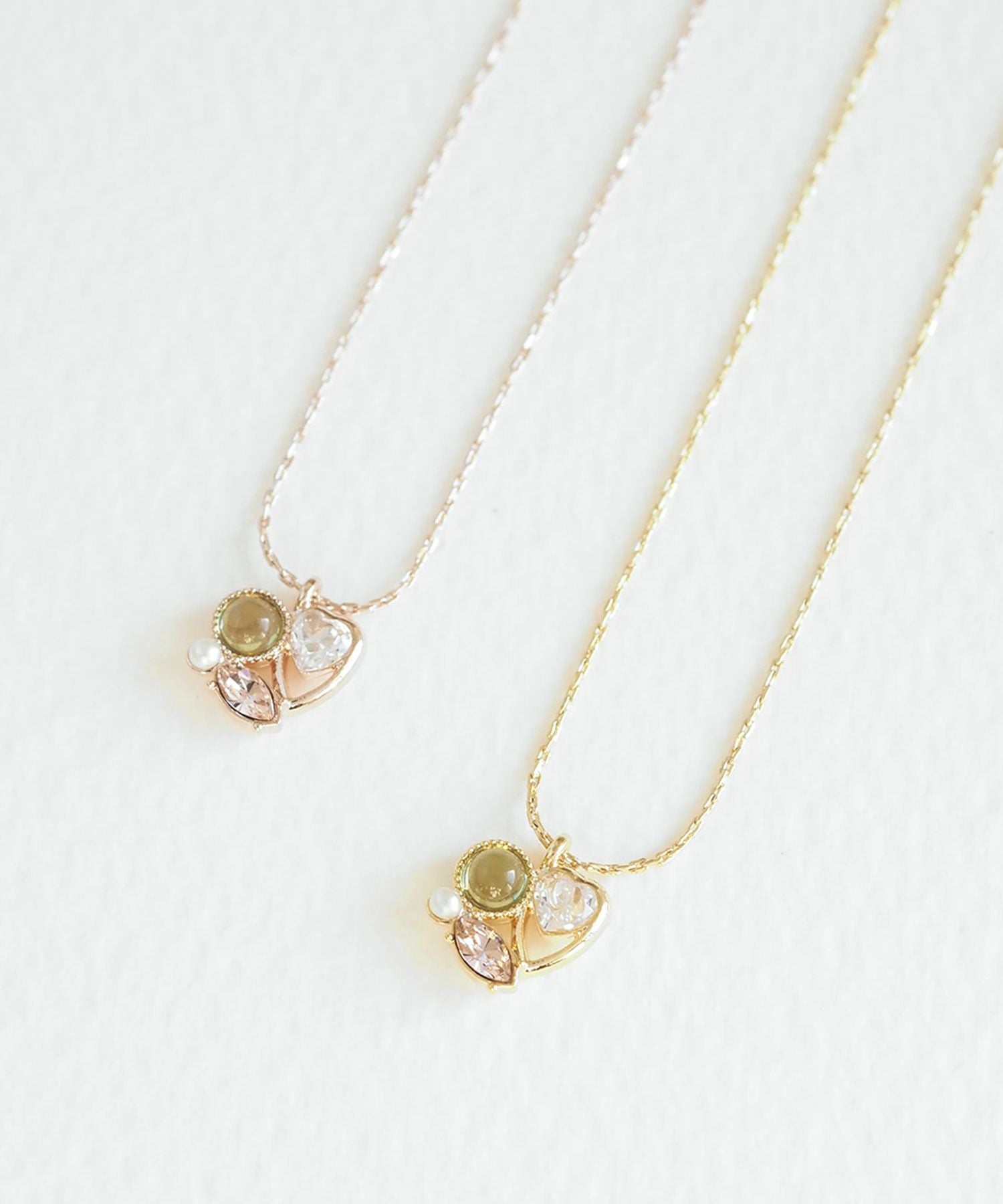 ナチュラルストーンチェリーブロッサムグロウネックレス【MUK Dreamy stone】