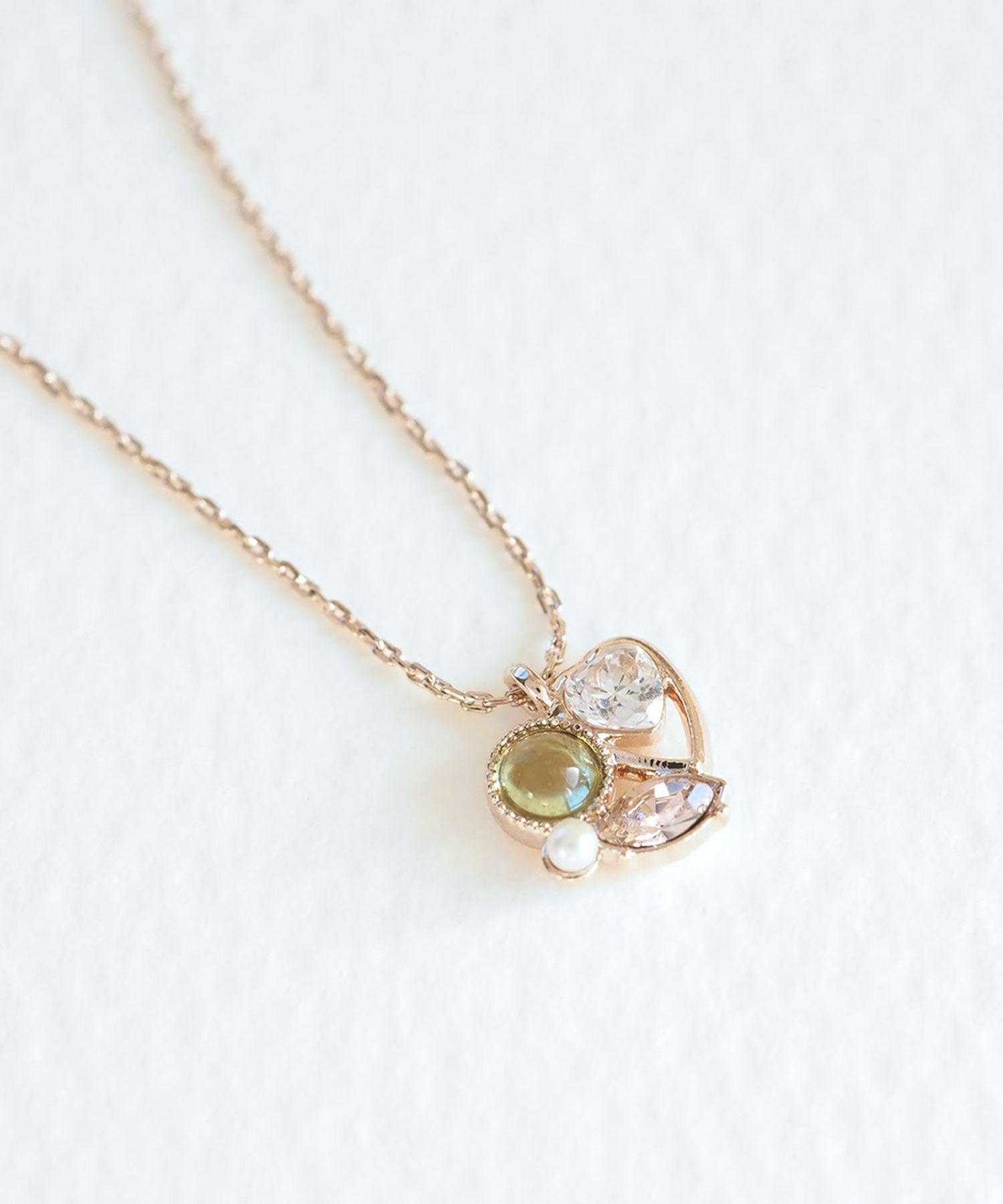 ナチュラルストーンチェリーブロッサムグロウネックレス【MUK Dreamy stone】