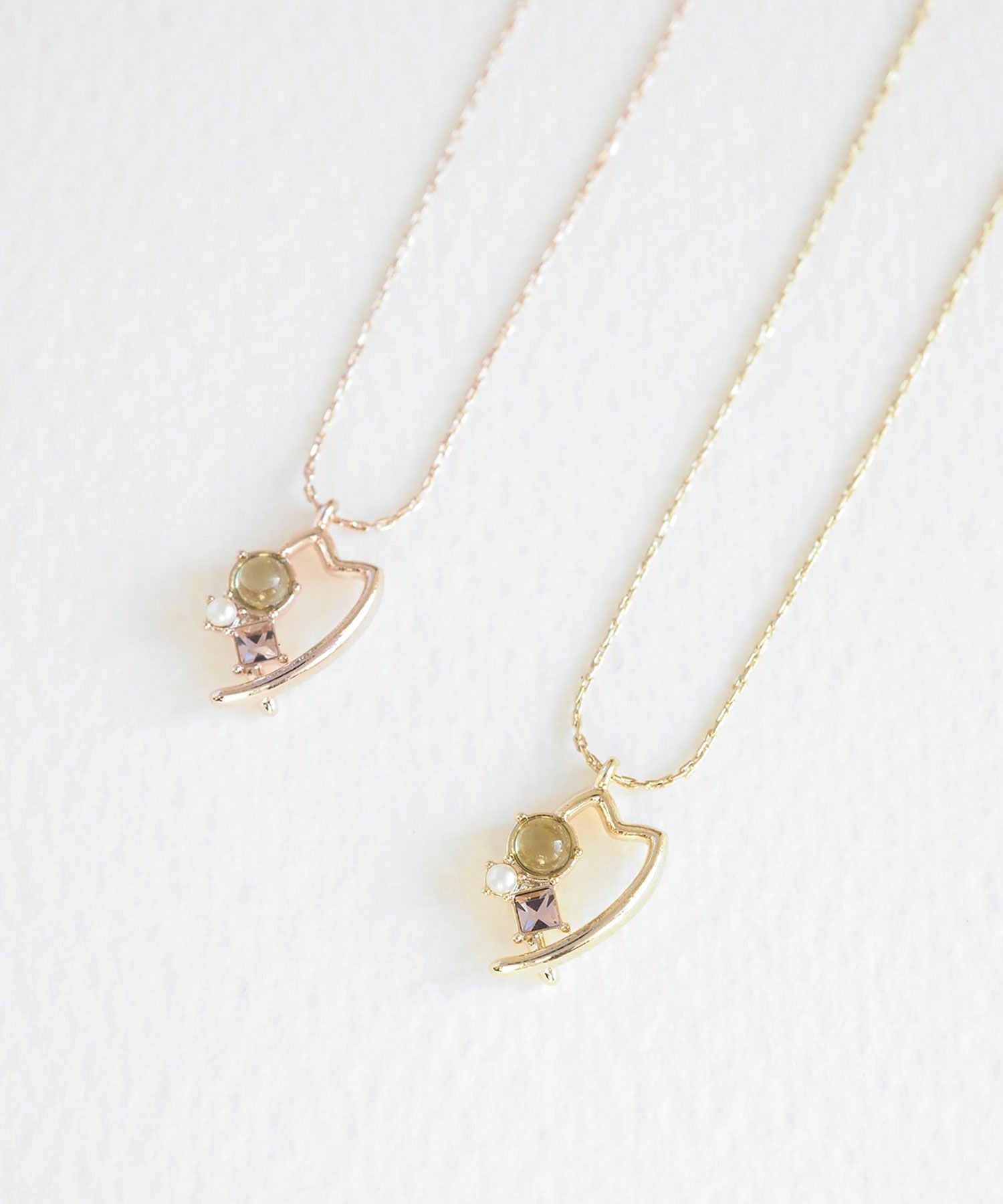 ナチュラルストーンダンシングペタルズネックレス【MUK Dreamy stone】