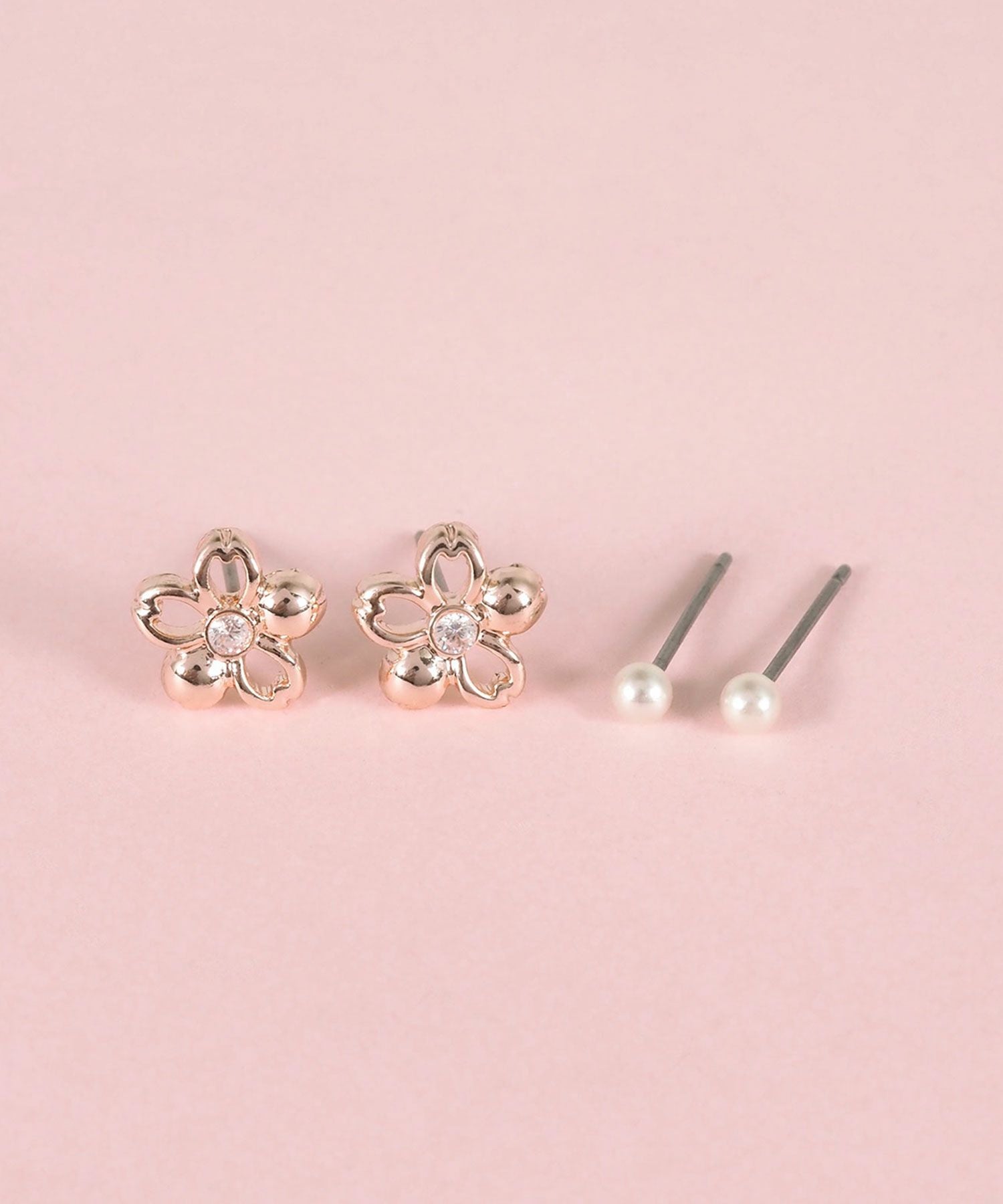 サクラメタルラインセットチタンポストピアス