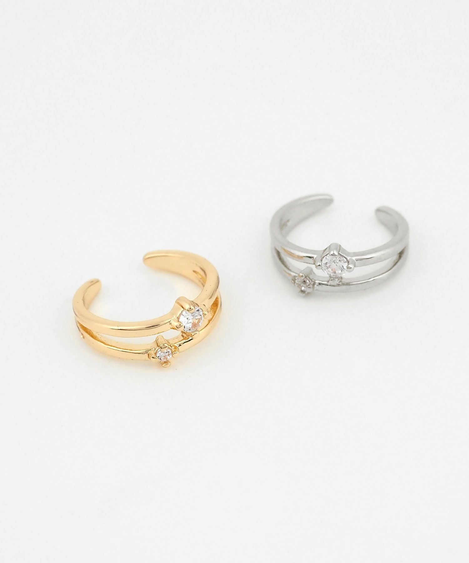 デュアルストーンイヤーカフ