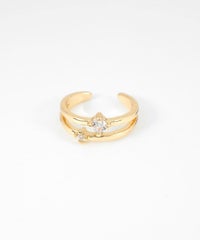 デュアルストーンイヤーカフ