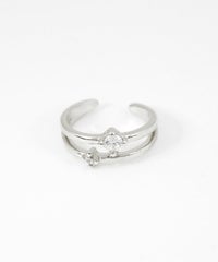 デュアルストーンイヤーカフ