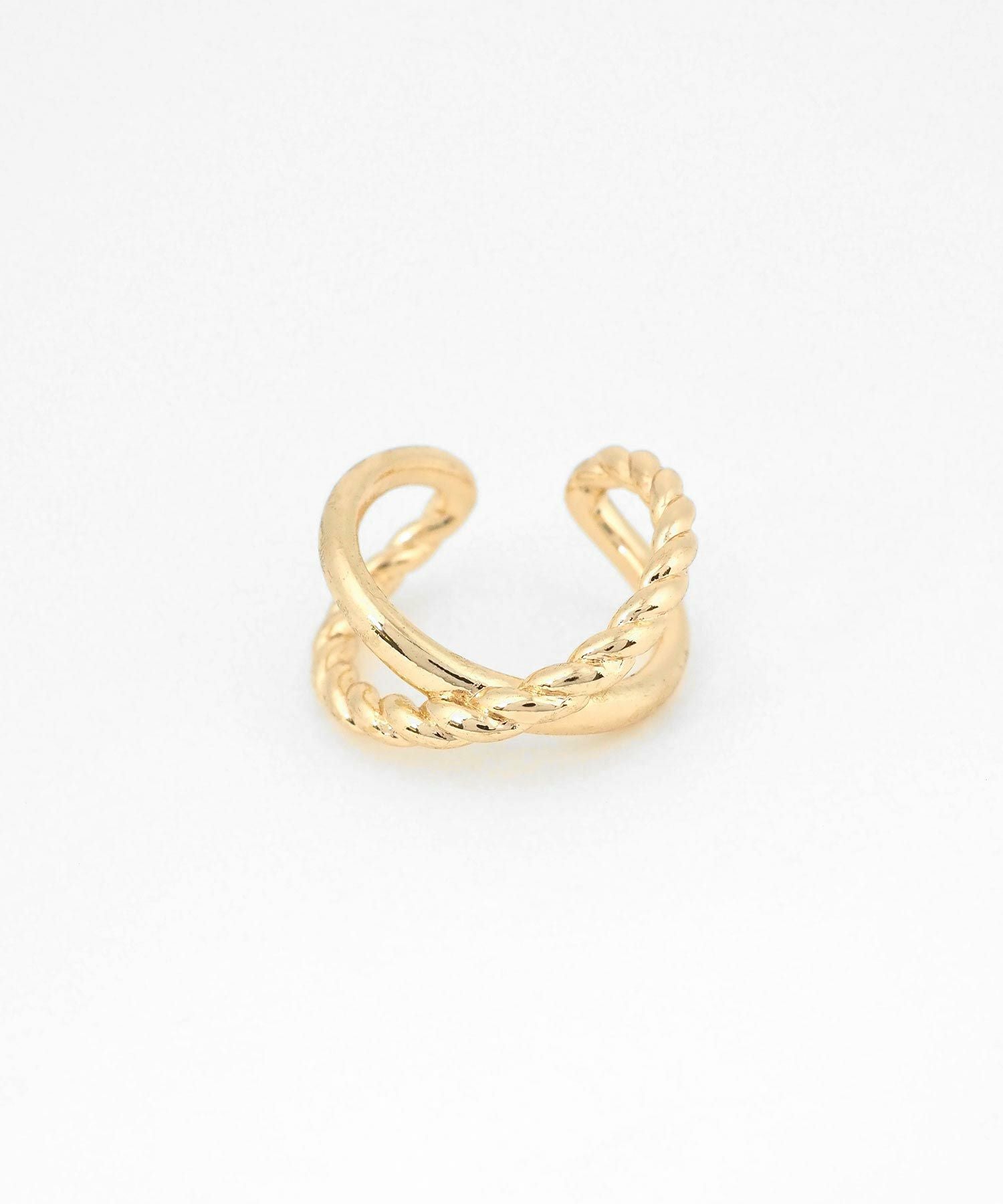 ネジリクロスイヤーカフ