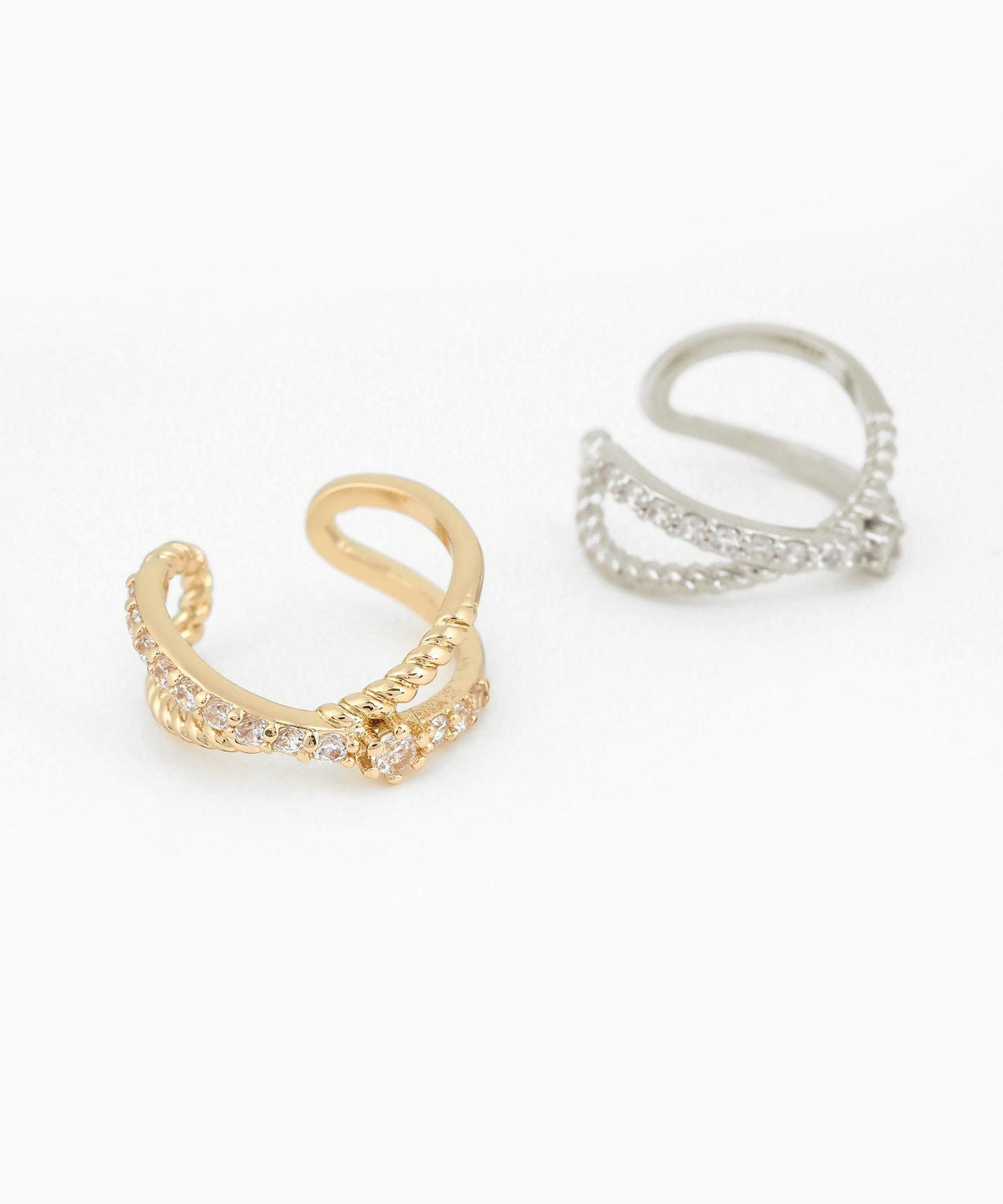 エタニティクロスストーンイヤーカフ