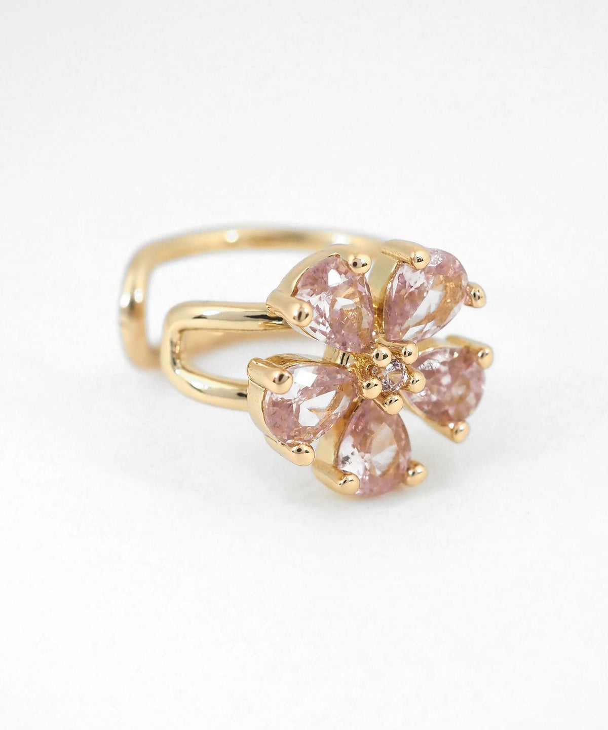 ビジューフラワーイヤーカフ