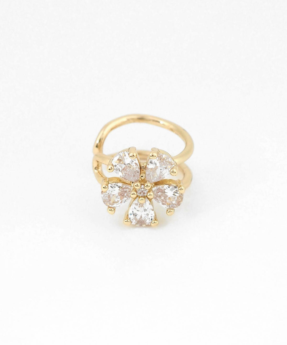 ビジューフラワーイヤーカフ