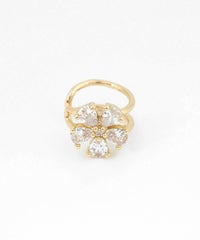 ビジューフラワーイヤーカフ