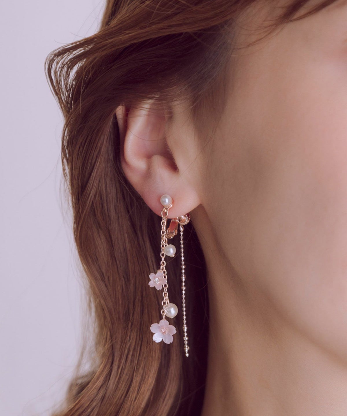 サクラパール2連イヤリング